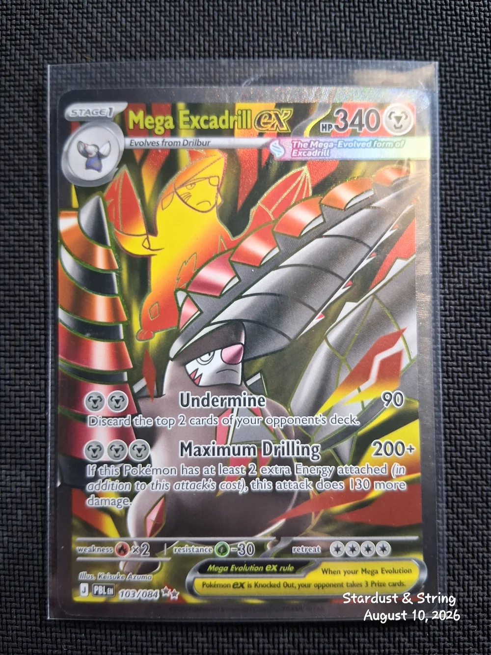 Pokemon Drilbur Mega Excadrill ex 103 And 065 Card Lot Set Pack To Sleeve/LP